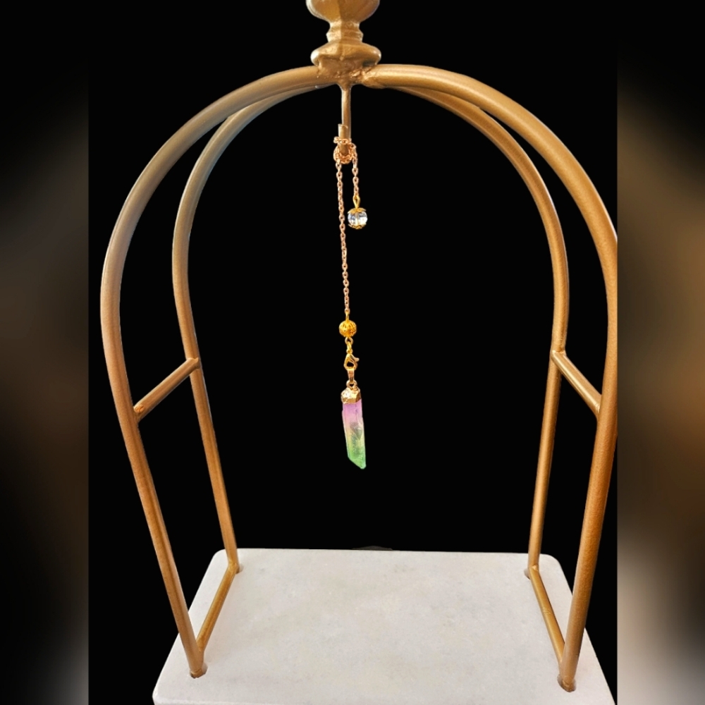 Watermelon Quartz Pendulum - Picture 5 of 7